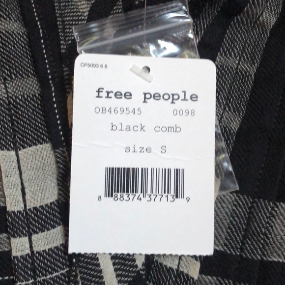 NWT Free People plaid baby blues tunic babydoll - Picture 5 of 7